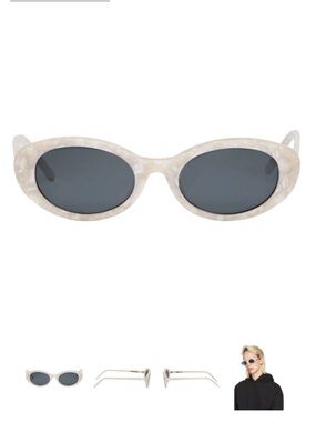Roberi & Fraud White Betty Sunglasses
